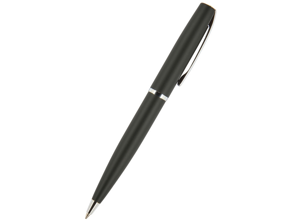 Ручка Sienna шариковая автоматическая, черный металлический корпус, 1.0 мм, синяя - фото 1 - id-p96040324