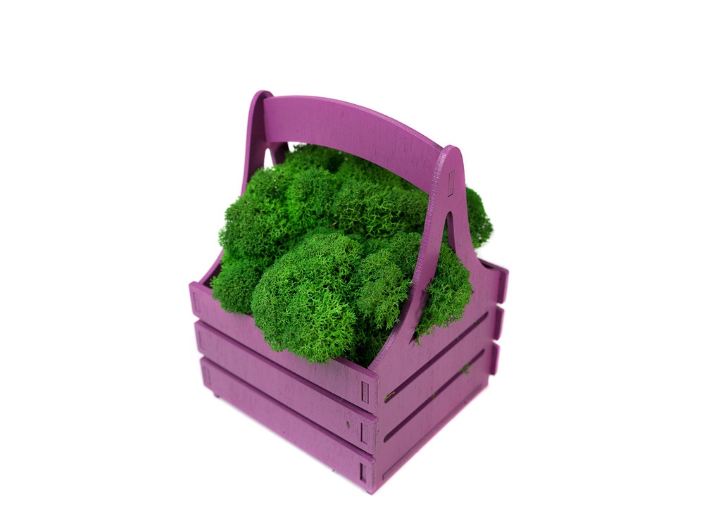 Композиция Корзинка со мхом, фиолетовый - фото 4 - id-p96050035