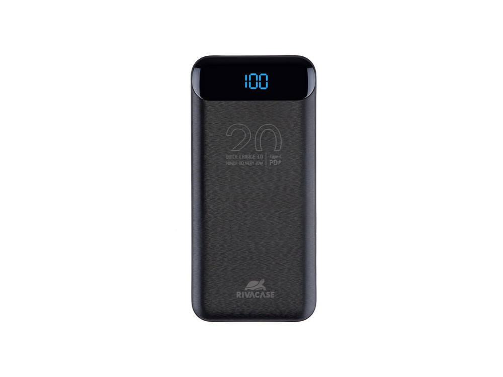 RIVACASE VA2582 (20 000mAh), QC/PD 22.5W внешний аккумулятор с дисплеем, черный /24