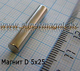 Неодимовый магнит (стержень) D5x25mm(Аксиал) (сила притяжения 3,2 кг)