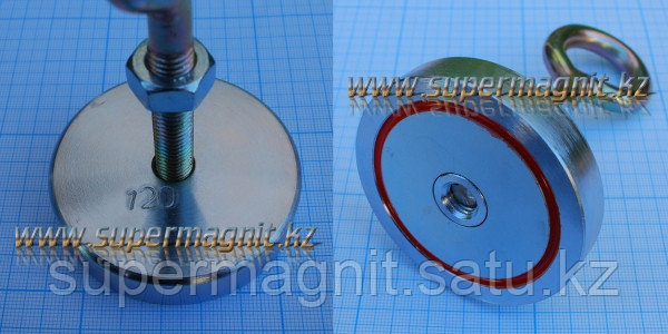 Поисковый неодимовый магнит на 120кг. f12042 (сила притяжения 120кг.) - фото 1 - id-p11758286