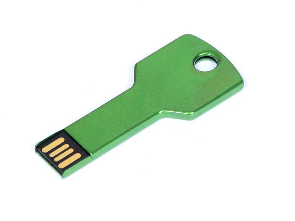 Флешка в виде ключа, 16 Гб, зеленый - фото 1 - id-p96042462