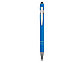 Ручка металлическая soft-touch шариковая со стилусом Sway, голубой/серебристый, фото 2