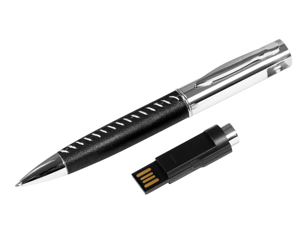 Флешка в виде ручки с мини чипом, 32 Гб, черный/серебристый - фото 2 - id-p96042550