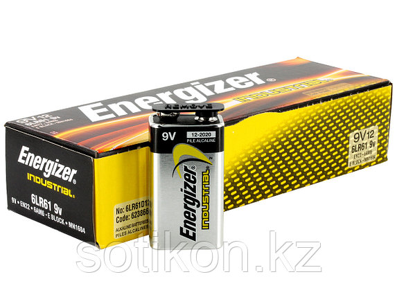 Элемент питания Energizer Industrial EN22 9V (крона) 12 батареек в коробке, фото 2