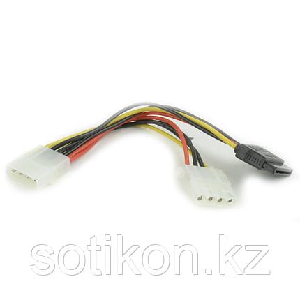 Кабель питания SATA Cablexpert CC-SATA-PSY2, 15см, molex 4pin/molex4pin+sata 15pin, на 2 устр., фото 2