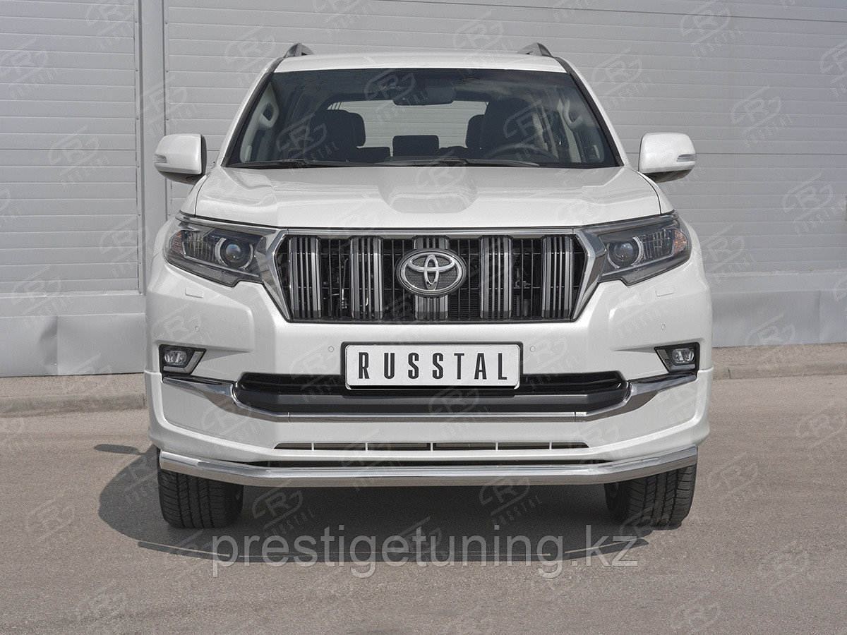 Защита переднего бампера d63 секции Land Cruiser Prado Style 2019-2020