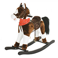 Качалка-лошадка с колесами Pituso Белый с коричневым