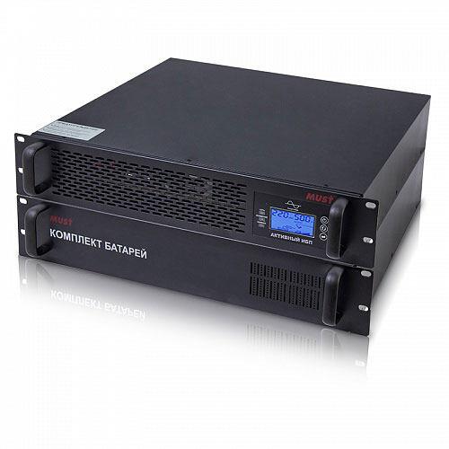 EH 5113 MUST 19" rack on-line UPS 3000VA LCD RS232 RJ45 battery: 12V7AH*8 - фото 1 - id-p89167263