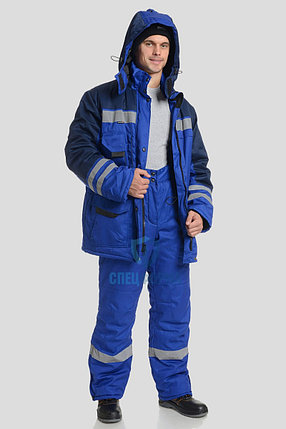 Зимний костюм «Зима» васильковый/темно-синий, фото 2