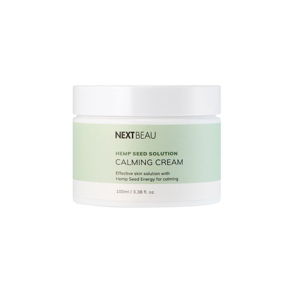 Nextbeau Успокаивающий крем для лица с конопляным маслом Hemp seed solution Calming Cream / 100 мл.