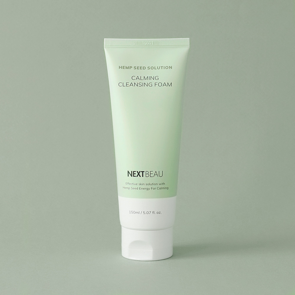 Nextbeau Пенка для умывания с конопляным маслом Hemp seed solution Calming Cleansing Foam / 150 мл. - фото 3 - id-p96113525