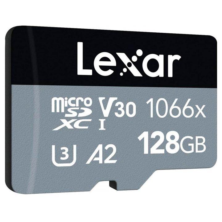 Карта памяти LEXAR Professional 1066x 128GB microSDHC/microSDXC UHS-I Card SILVER Series with adapter - фото 1 - id-p94642425