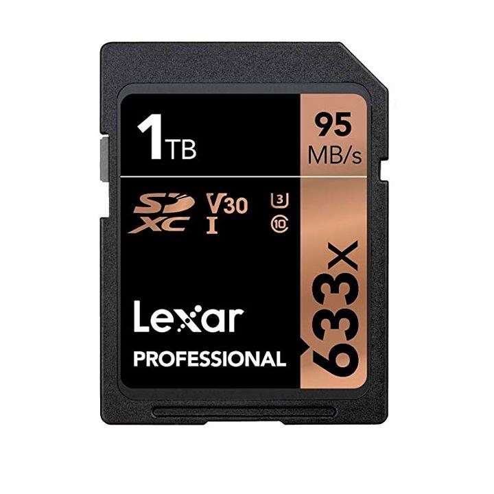 Карта памяти LEXAR 1TB Professional 633x SDXC UHS-I cards, up to 95MB/s read 70MB/s write C10 V30 U3 - фото 1 - id-p94642429