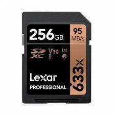 Карта памяти LEXAR 256GB Professional 633x SDXC UHS-I cards, up to 95MB/s read 45MB/s write C10 V30 U3