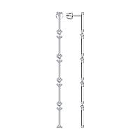 Серьги из серебра с фианитами Артикул: 94024198 SOKOLOV 94024198 покрыто родием коллекц. Must