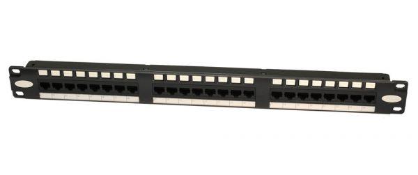 ECS Коммутационная панель Cat. 5е UTP 19", 1U, 24хRJ45