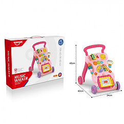 HUANGER Развивающий центр ХОДУНКИ-КАТАЛКА УМНЫЙ МАЛЫШ 46*31*41СМ, розовый