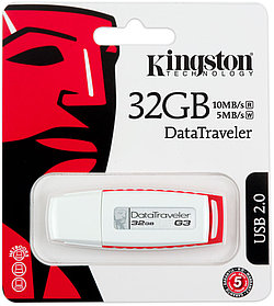 Флешка USB Kingston DataTraveler G3 32 Gb белая, оригинал