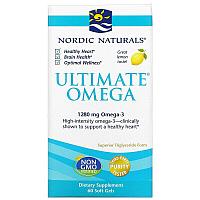 Витамины Ultimate Omega Nordic Naturals с лимонным вкусом 1280mg 60 капсул
