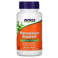 Menopause Support, поддержка при менопаузе, 90 растительных капсул, Now Foods