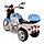 PITUSO Электро-Мотоцикл MD-1188, 6V/4Ah*1, колеса пластик 90х43х54 см, White-blue / Бело-Голубой, фото 4