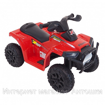 PITUSO Электроквадроцикл 6V/4.5Ah,20W*1,колеса пластик,свет,муз.,амортиз.,68*42*45 см,Красный/RED