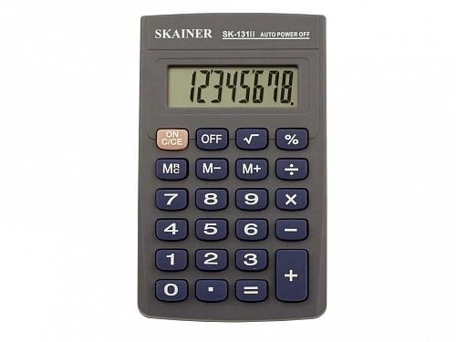 Калькулятор карманный SKAINER "131II" 8-разрядный - фото 1 - id-p51761902
