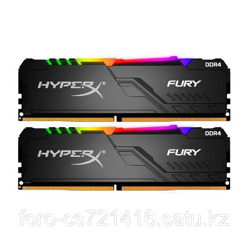 Память оперативная DDR4 Desktop HyperX Fury HX430C15FB3AK2/16, 16GB, RGB