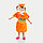 Костюм детский карнавальный Лисичка жилетка юбка с хвостом и шапка оранженый, фото 4