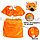 Костюм детский карнавальный Лисичка жилетка юбка с хвостом и шапка оранженый, фото 5