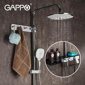 Душевой гарнитур Gappo G2468 белый/черный/хром, фото 2