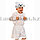 Костюм детский карнавальный Зайчик жилетка шорты с хвостом и шапка белый, фото 3