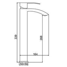 FRAP F10803-2 Смеситель д/раковины высокий нерж. сталь, фото 4