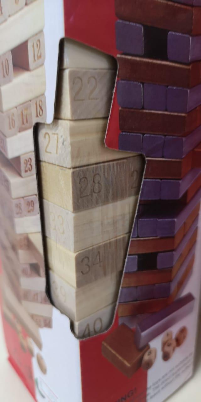 Настольная игра «Дженга» цветная 54 блоков - фото 3 - id-p96139843