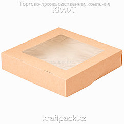 Коробка с окном 1500мл 200*200*40 (Eco Tabox 1500) DoEco (50/200)