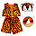 Костюм детский карнавальный Тигр жилетка шорты с хвостом и шапка полосатый, фото 5