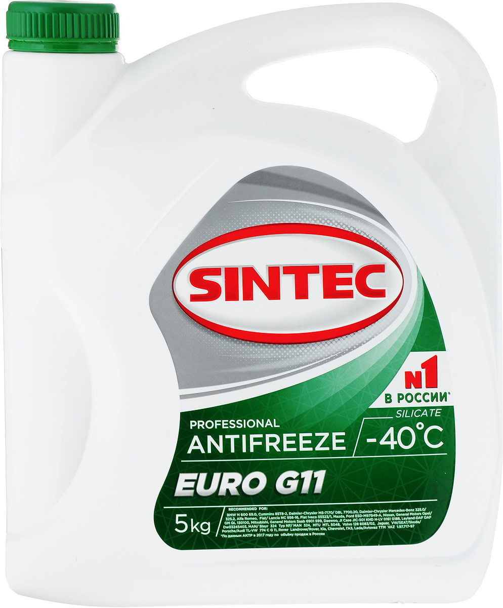 Антифриз Sintec зеленый 5кг
