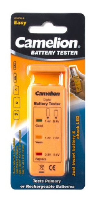 Тестер заряда батарей Camelion BT-0503, 9V, D, C, AA, AAA