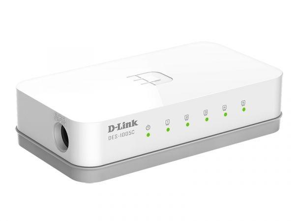 Сетевой коммутатор D-Link DES-1005C, 10/100 Мбит/с, Ethernet, Fast Ethernet, Switch 5 port