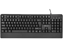 Клавиатура Delux DLK-670OUB черная, USB, Анг/Рус/Каз
