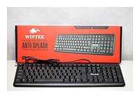 Клавиатура Wintek WS-KB-502, USB, рус/англ/каз, 1.5 м, чёрная