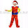 Костюм детский карнавальный Эльф жилетка брюки башмачки колпак борода красный, фото 3