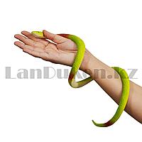 Резиновая змея игрушка антистресс салатовая