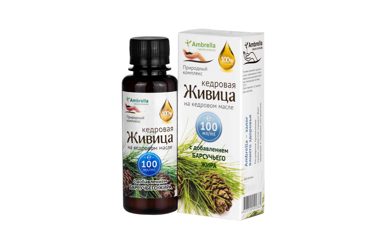 Кедровая Живица на с добавлением барсучьего жира, 100мл