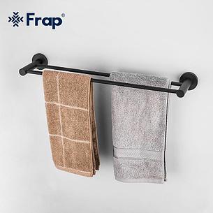 FRAP F30209 Двойной полотенцедержатель черный, фото 1
