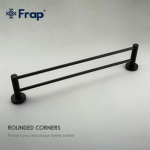 FRAP F30209 Двойной полотенцедержатель черный, фото 2