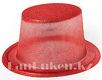 Шляпа карнавальная блестящая (красная)