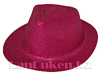 Шляпа карнавальная блестящая (розовая), фото 1