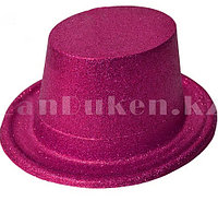 Шляпа карнавальная блестящая (розовая)
